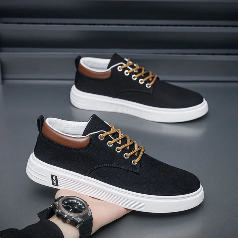 Zapatillas Masculinas De Lona Transpirables Casual Vanthea