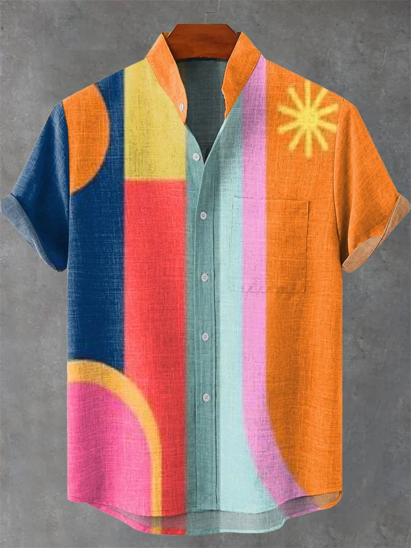 Camisa Masculina Floral Verano Vanthea